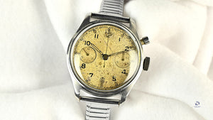 Lemania Unsigned Dial - Single Pusher - RAF WW2 Pathfinder Watch - c.1942 - Vintage Watch Specialist