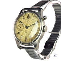 Lemania Unsigned Dial - Single Pusher - RAF WW2 Pathfinder Watch - c.1942 - Vintage Watch Specialist