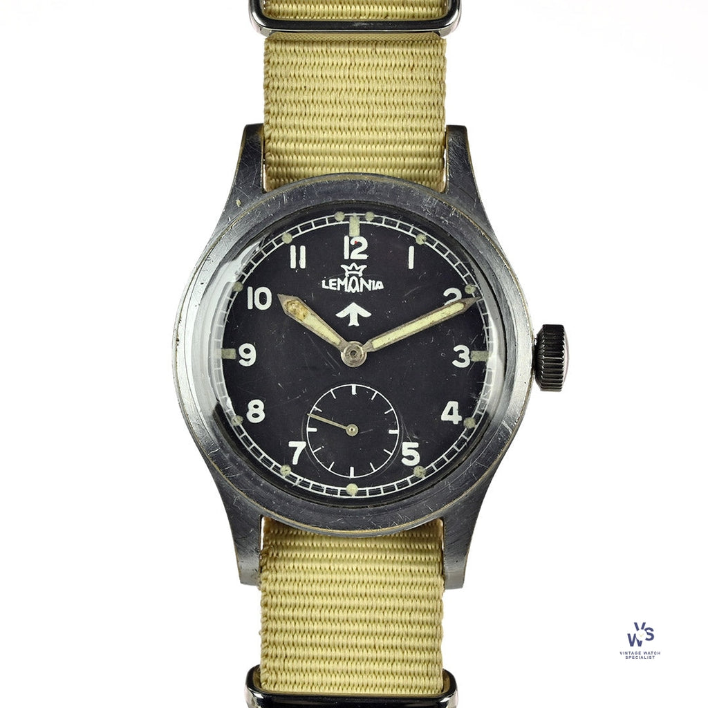Lemania WW2 Dirty Dozen Military Issued Soldiers Watch - c.1944 - Vintage Watch Specialist
