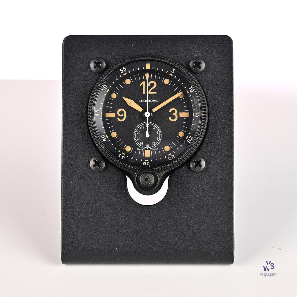 Leonidas MIlitary Aircraft Clock With Chronograph Function - c.1950s - Vintage Watch Specialist