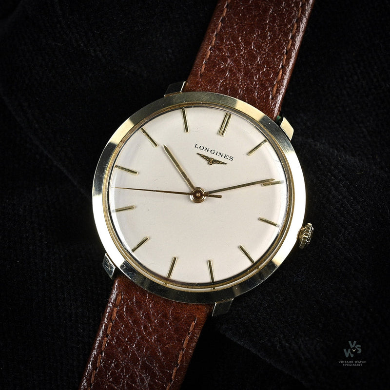 Longines 9k ’Jumbo’ Calatrava Style Gold Vintage Dress Watch - C.1959 - Vintage Watch Specialist