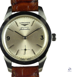 Longines Admiral Automatic - Silver Sunburst Dial - c.1961 - Vintage Watch Specialist