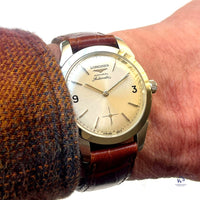 Longines Admiral Automatic - Silver Sunburst Dial - c.1961 - Vintage Watch Specialist