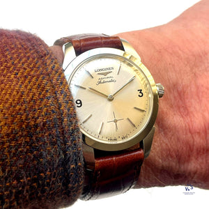 Longines Admiral Automatic - Silver Sunburst Dial - c.1961 - Vintage Watch Specialist