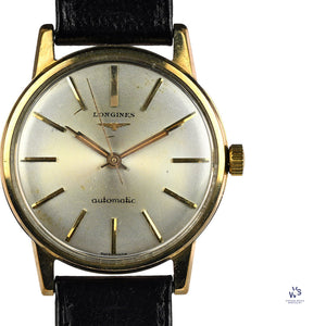 Longines Automatic 9K Gold Dress Watch - c.1960 - Vintage Watch Specialist