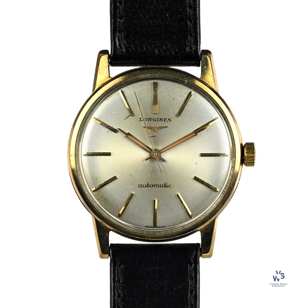 Longines Automatic 9K Gold Dress Watch - c.1960 Vintage Watch Specialist Longines Automatic 9K Gold Dress Watch - c.1960 Vintage Watch Specialist