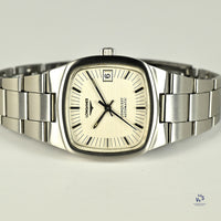 Longines Conquest Automatic TV Case Model Ref: 1526 1 6651 Integrated Bracelet c.1979 Vintage Watch Specialist
