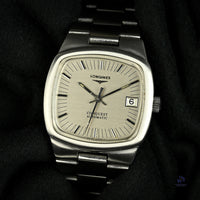 Longines Conquest Automatic TV Case Model Ref: 1526 1 6651 Integrated Bracelet c.1979 Vintage Watch Specialist