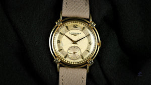 Longines ’President Washington’ 14k Gold Beautiful Knotted Lugs c.1952 Vintage Watch Specialist