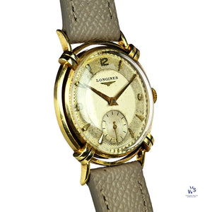 Longines ’President Washington’ 14k Gold Beautiful Knotted Lugs c.1952 Vintage Watch Specialist