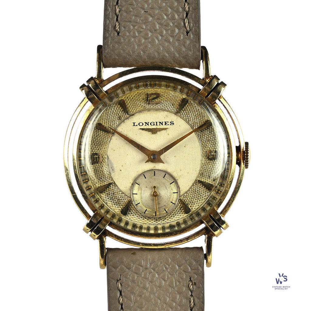 Longines ’President Washington’ 14k Gold Beautiful Knotted Lugs c.1952 Vintage Watch Specialist