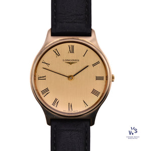 Longines - Reference 3900-847 - Time Only - Roman Numeral - 9ct Gold - Dress Watch - c.1969 - Vintage Watch Specialist