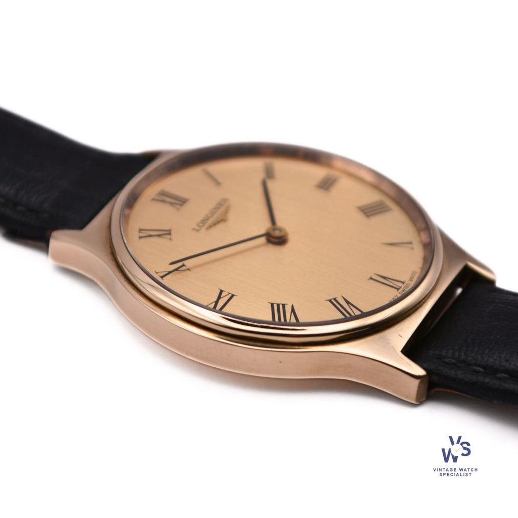 Longines - Reference 3900-847 - Time Only - Roman Numeral - 9ct Gold - Dress Watch - c.1969 - Vintage Watch Specialist