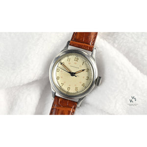 Longines Sei Tacche with a Rare 24 Hour Dial - c.1945 - Matching Case and Lug Numbers - Vintage Watch Specialist