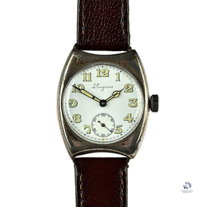 Longines - Silver Cased Trench Watch WW1 - c.1917 - Vintage Watch Specialist