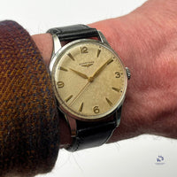 Longines Time Only Vintage Watch - Manual Wind - Tropical Dial - c.1956 - Vintage Watch Specialist