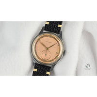 Longines Vintage Blush Pink Jumbo Roman Dial - c.1945 - Vintage Watch Specialist