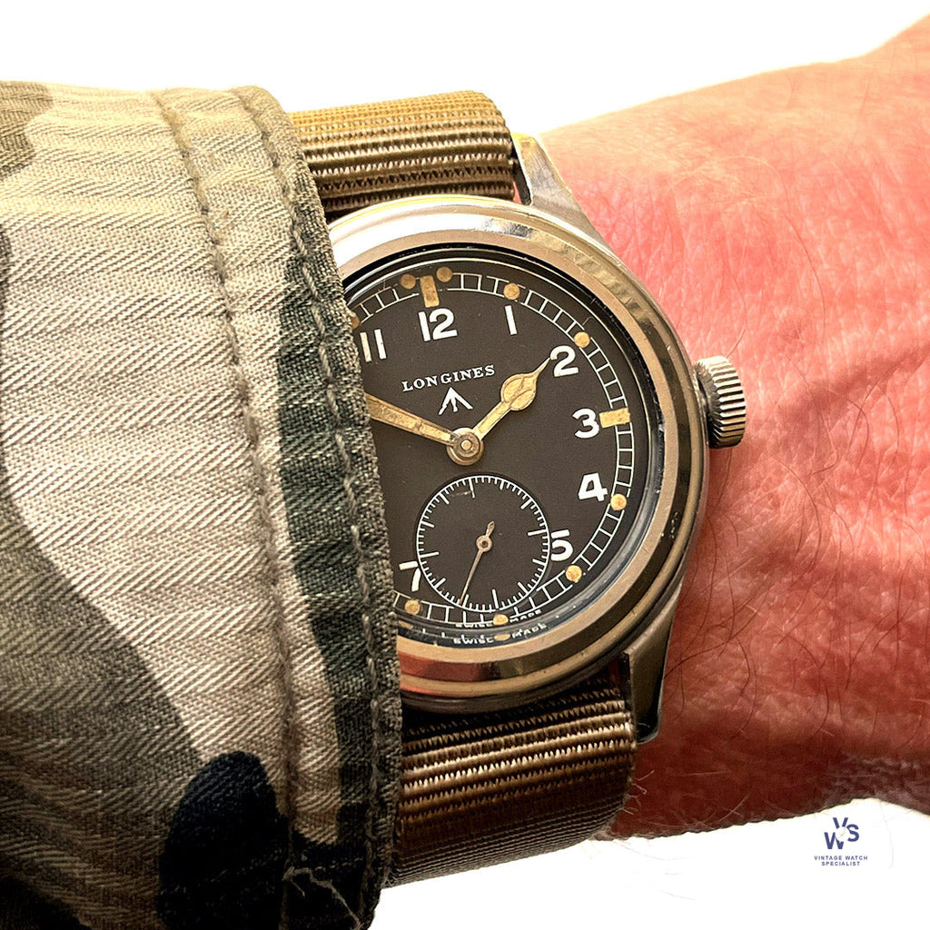 Longines WW2 Dirty Dozen Military Issued Wristwatch c.1945 Vintage Watch Specialist