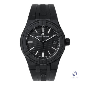 Maurice Lacroix Aikon - Tide Ocean Material - Black - Model AI 2008 with Box and Papers - Vintage Watch Specialist