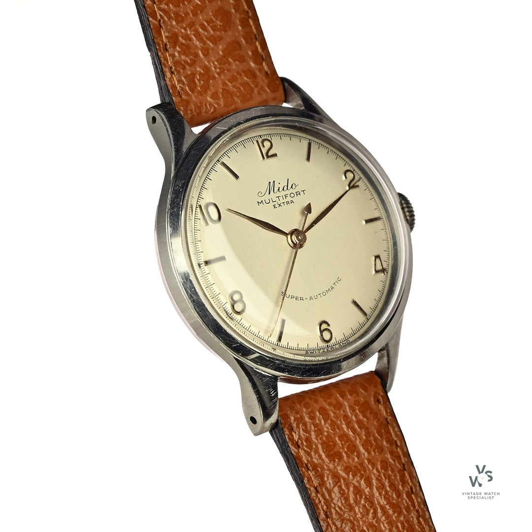 Mido MultiFort Extra Borgel Cased Super Automatic Vintage Dress Vintage Watch Specialist