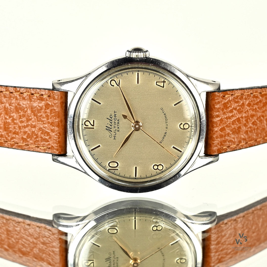 Mido MultiFort Extra Borgel Cased Super Automatic Vintage Dress Vintage Watch Specialist