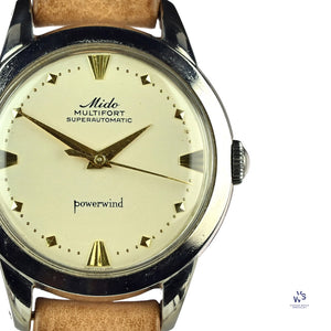 Mido Multifort - Superautomatic Powerwind - Francois Borgel Case - c.1950s - Vintage Watch Specialist