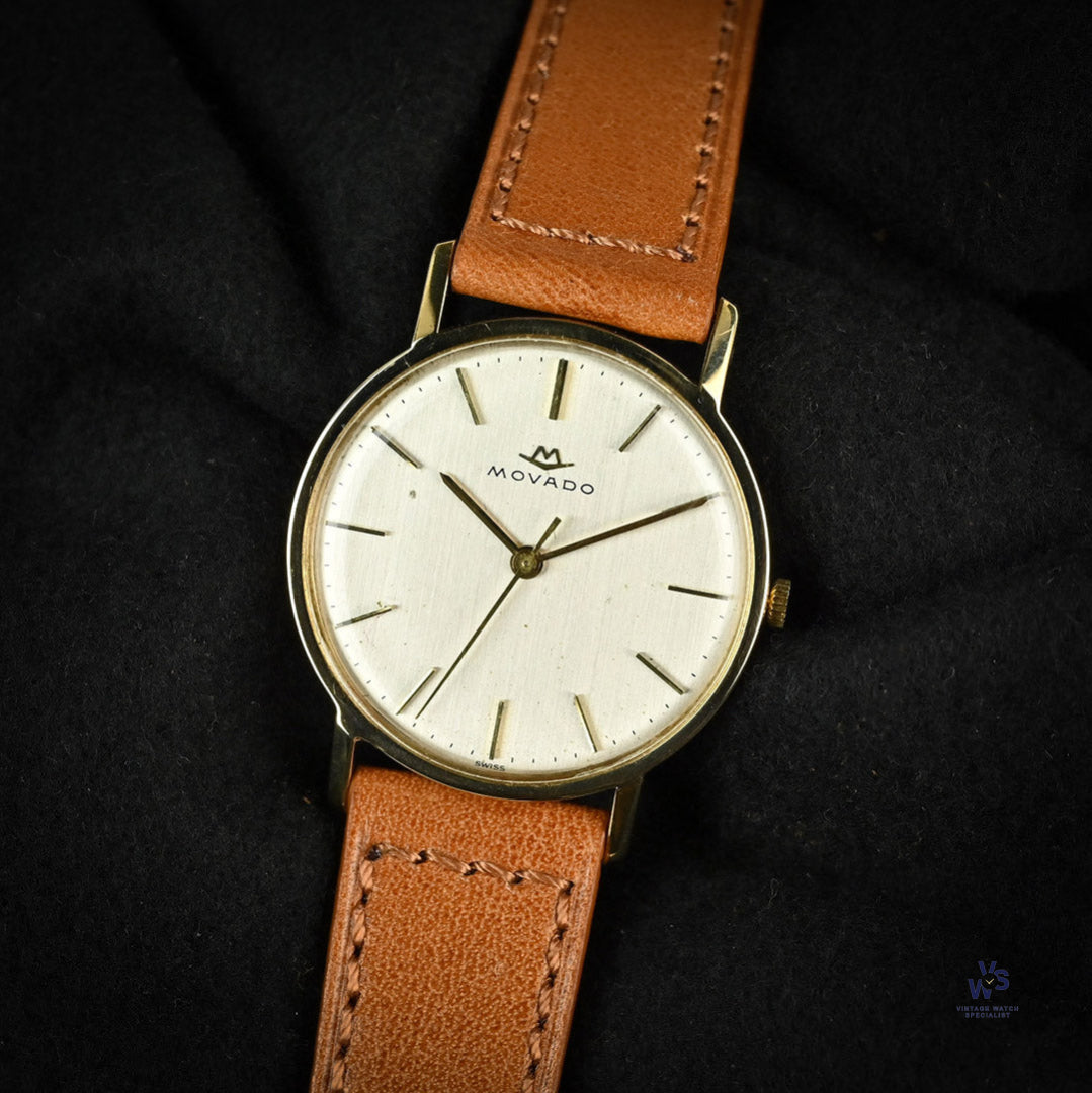 Movado 9K Gold Dress Watch Sweep Seconds Model 290 234 006 C Vintage Watch Specialist