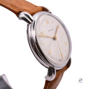 Movado - Automatic Bumper - Time Only - Gilt Numerals/Furniture - c.1950s - Vintage Watch Specialist