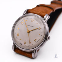 Movado - Automatic Bumper - Time Only - Gilt Numerals/Furniture - c.1950s - Vintage Watch Specialist