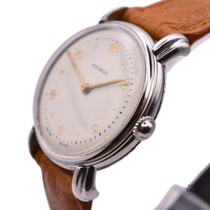 Movado - Automatic Bumper - Time Only - Gilt Numerals/Furniture - c.1950s - Vintage Watch Specialist