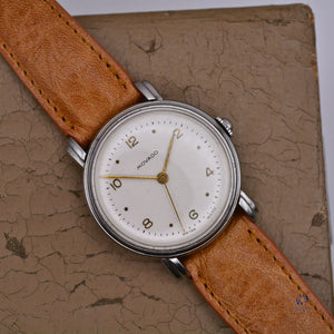 Movado - Automatic Bumper - Time Only - Gilt Numerals/Furniture - c.1950s - Vintage Watch Specialist