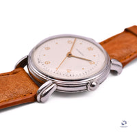 Movado - Automatic Bumper - Time Only - Gilt Numerals/Furniture - c.1950s - Vintage Watch Specialist