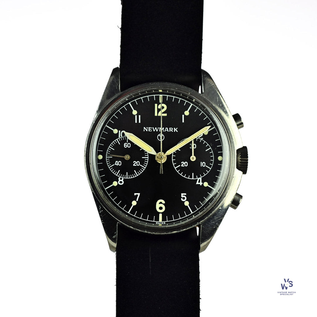 Newmark - Fantastic 4 - Military Issued - 2 Register Chronograph - Caseback Reference: 6BB/924 - Vintage Watch Specialist