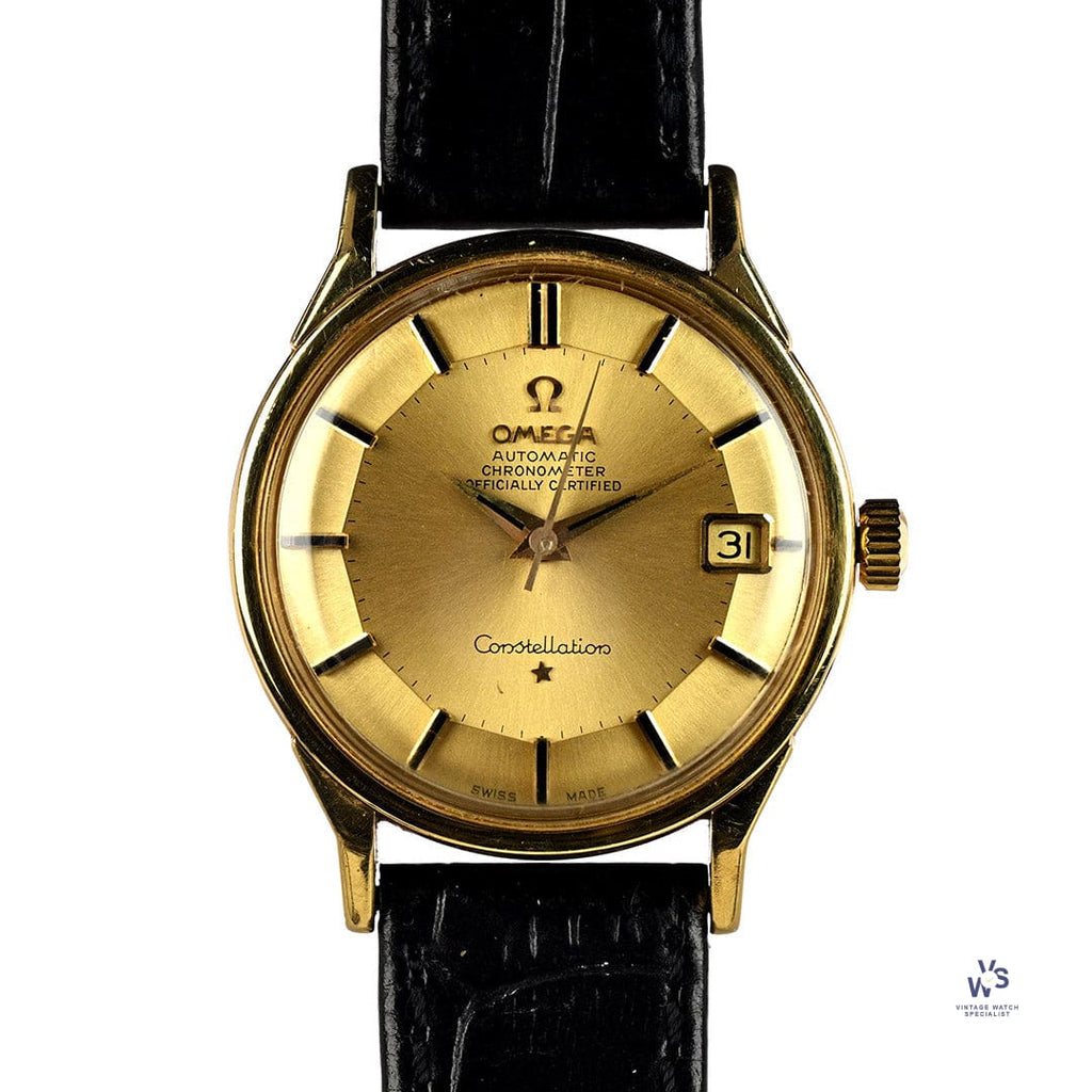 Omega 18k Gold Constellation - Pie Pan - Model Ref: 168 005/6 - c.1961 - Vintage Watch Specialist