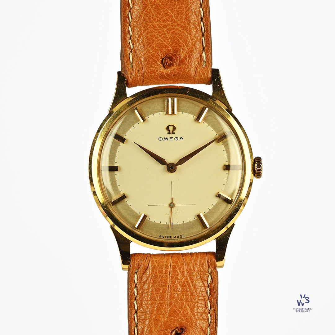 Omega - 18k Rose Gold - Oversized Dress Watch - c.1960 - Model 14707 Vintage Watch Specialist Omega - 18k Rose Gold - Oversized Dress Watch - c.1960 - Model 14707 Vintage Watch Specialist