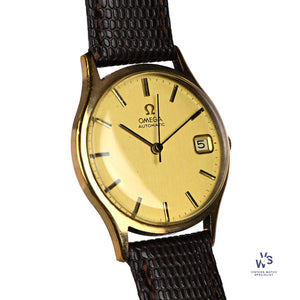 Omega Automatic Calendar Watch - 9k Gold Shackman Case - c.1974 - Vintage Watch Specialist
