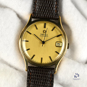 Omega Automatic Calendar Watch - 9k Gold Shackman Case - c.1974 - Vintage Watch Specialist