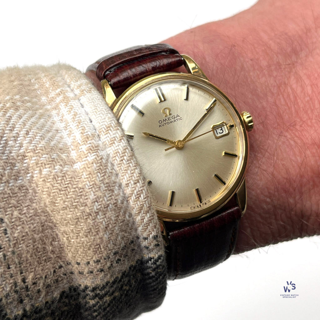 Omega Automatic Date - 9k Gold - Model Ref: 161/25418 - Original Box - c.1966 - Vintage Watch Specialist