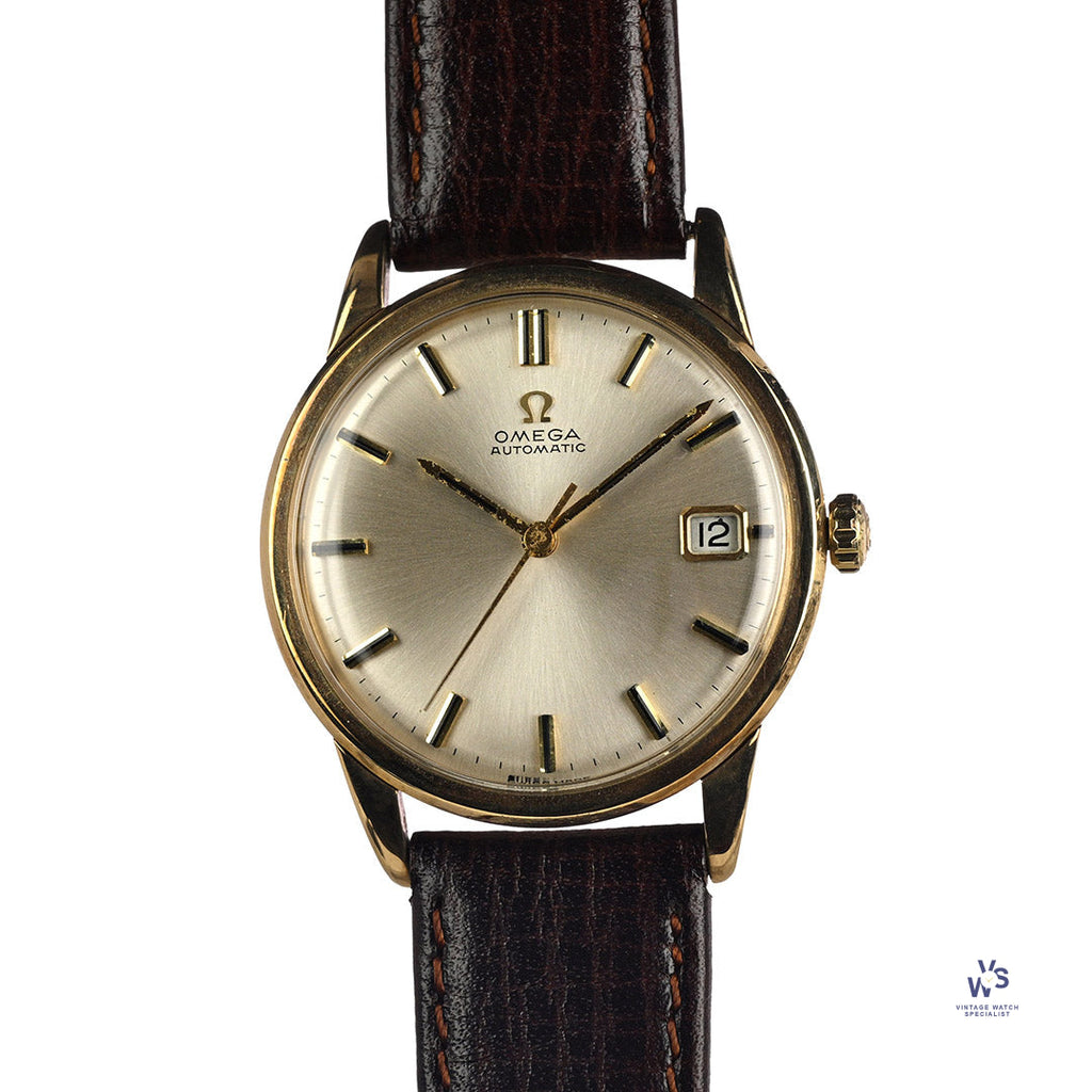 Omega Automatic Date - 9k Gold - Model Ref: 161/25418 - Original Box - c.1966 - Vintage Watch Specialist