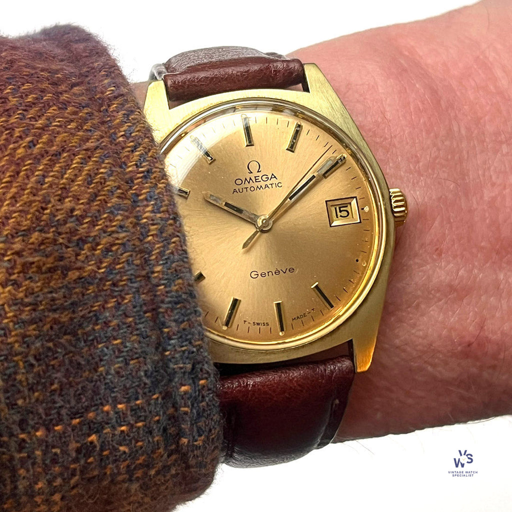 Omega Automatic Geneve Date - Model Ref: 166.041 - c.1972 - Vintage Watch Specialist