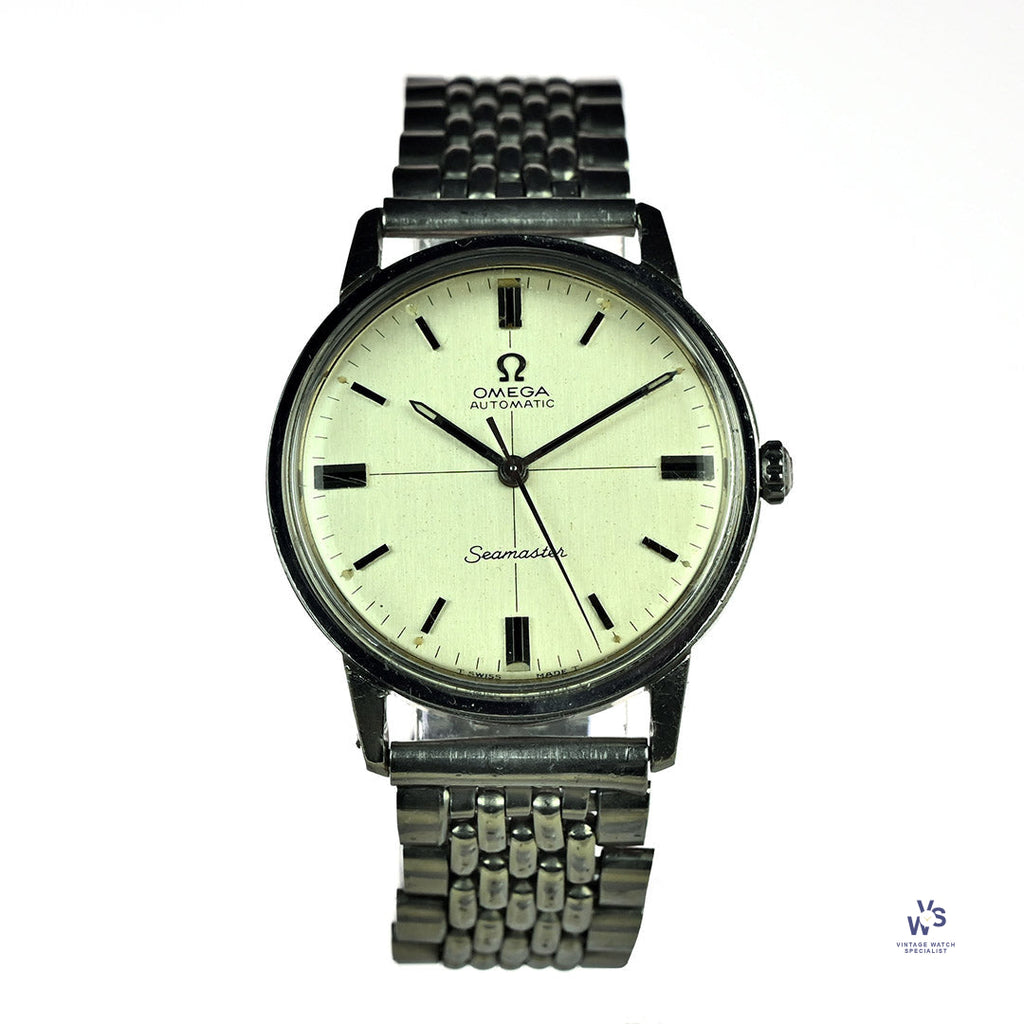 Omega - Automatic Seamaster - Silver Cross-hair Dial - Model Reference: 165.002 - circa 1967 - Vintage Watch Specialist