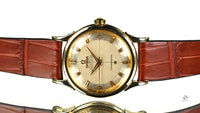 Omega Constellation - 14k Gold Reference 2852-2853 SC - with Gold Omega Pin Buckle - c.1950s - Vintage Watch Specialist