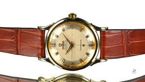Omega Constellation - 14k Gold Reference 2852-2853 SC - with Gold Omega Pin Buckle - c.1950s - Vintage Watch Specialist