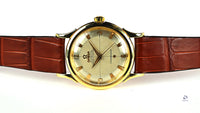 Omega Constellation - 14k Gold Reference 2852-2853 SC - with Gold Omega Pin Buckle - c.1950s - Vintage Watch Specialist