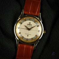 Omega Constellation - 14k Gold Reference 2852-2853 SC - with Gold Omega Pin Buckle - c.1950s - Vintage Watch Specialist