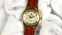 Omega Constellation - 14k Gold Reference 2852-2853 SC - with Gold Omega Pin Buckle - c.1950s - Vintage Watch Specialist