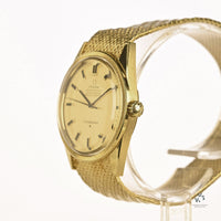 Omega Constellation 18k - Milanese Mesh Bracelet - c.1966 - Original Box and Purchase Receipt - Vintage Watch Specialist