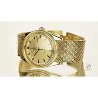 Omega Constellation 18k - Milanese Mesh Bracelet - c.1966 - Original Box and Purchase Receipt - Vintage Watch Specialist