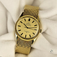 Omega Constellation 18k - Milanese Mesh Bracelet - c.1966 - Original Box and Purchase Receipt - Vintage Watch Specialist