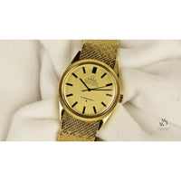 Omega Constellation 18k - Milanese Mesh Bracelet - c.1966 - Original Box and Purchase Receipt - Vintage Watch Specialist